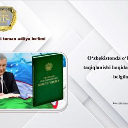 O‘zbekistonda o‘lim jazosi taqiqlanishi haqida norma belgilanmoqda
